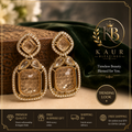 Kaur Blessings Elegant Crystal Statement Earrings
