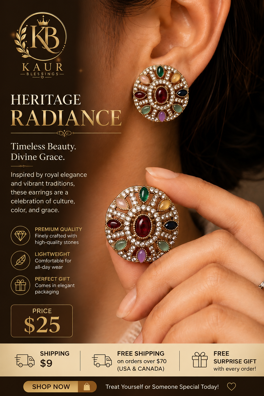 Heritage Radiance Stud Earrings