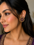 💜 Elegant Purple Stone Earrings 💜