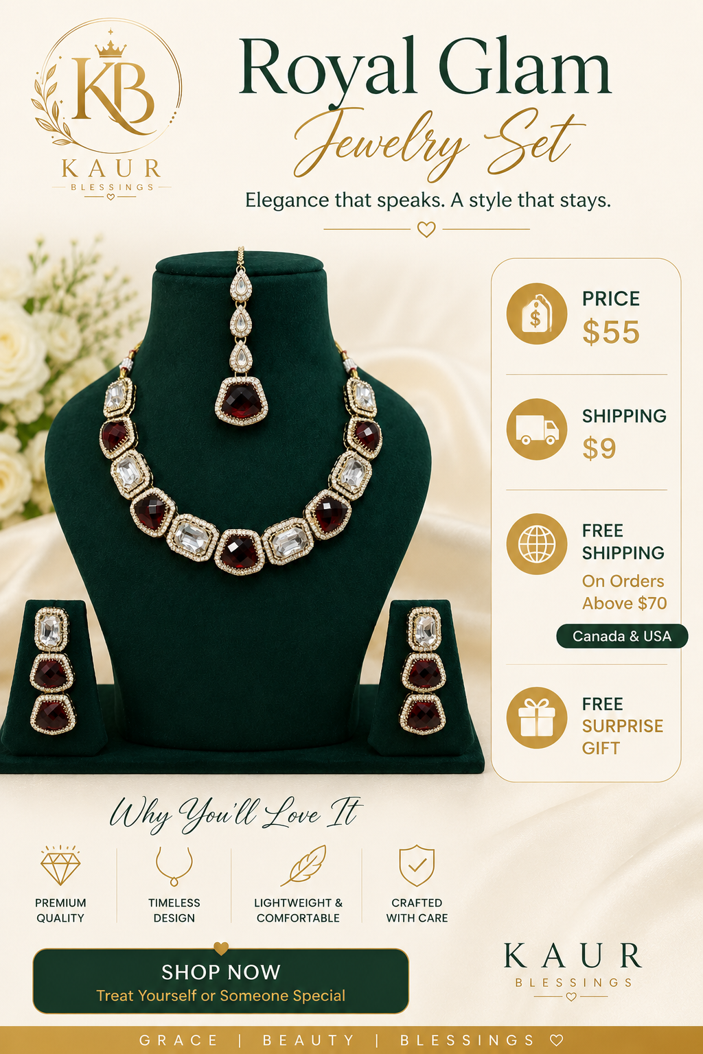 ✨ Royal Glam Jewelry Set ✨