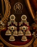 Royal Kundan Jhumka Earrings – Traditional Ethnic Statement Earrings | Kaur Blessings