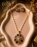 Royal Multicolor Pearl Pendant Set